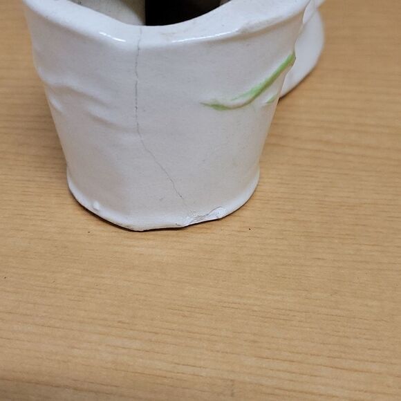 Vintage Dutch Girl Ceramic Toothpick Matchstick holder,Girl watering flower vase - Picture 6 of 13